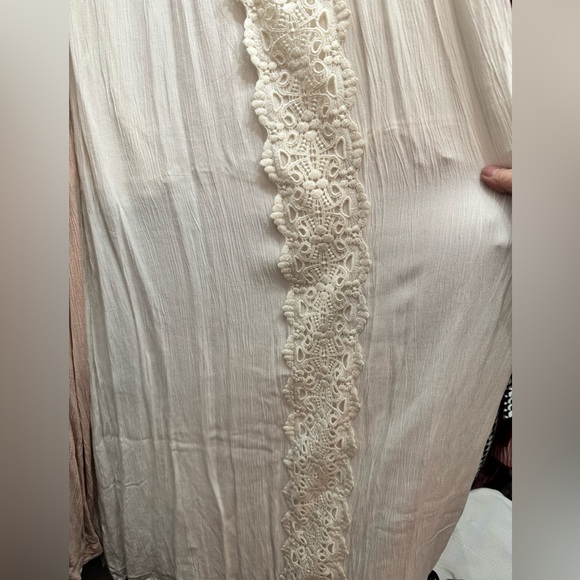 Linen-Like Pink and Off White Maxi Dresses (2) - Picture 2 of 4